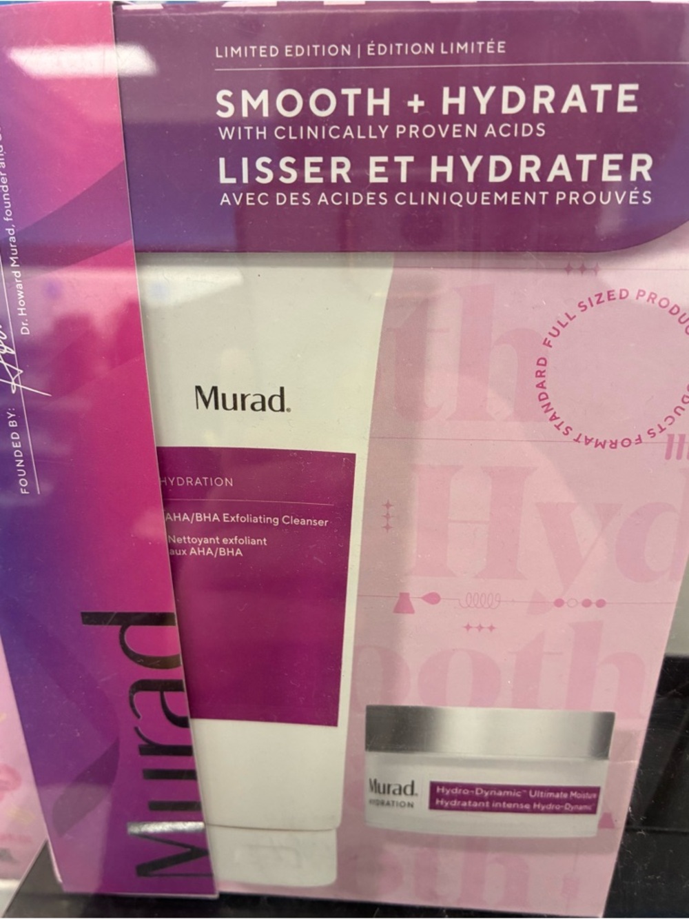 Murad Hydro-Dynamic Moisture & AHA/BHA Cleanser Set - Pink & White